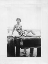 AS SHE WAS Vintage FOUND PHOTOGRAPH bw WOMAN Snapshot ORIGINAL 32 48 G picture