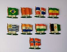 Vintage Nabisco Cereal Insert Tin Pins Pinbacks National Flags 1959 Collectible picture