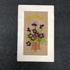 Vintage Embroidered Flowers 1910s Postcard Carte Postale Paris  picture