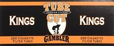 Gambler Tube Cut Orange Regular King Size RYO Cigarette Tubes 5 Boxes 1000 Tubes picture