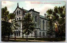 State View~Indianapolis Indiana~Roberts Park Methodist Church~PM 1908~Postcard picture