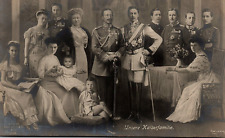 c1910 MONTAGE GERMAN IMPERIAL FAMILY ROYALTY VINTAGE RPPC POSTCARD P992 picture