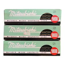 3 Boxes Japanese Wooden Pencils MITSU BISHI 9800 2B Matured Micro Graphite NOS picture