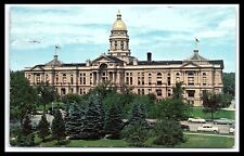 Cheyenne WY Postcard State Capitol Building Golden Dome Posted 1956  pc270 picture