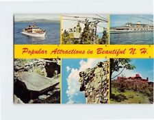 Postcard Popular Attractions in Beautiful New Hampshire USA picture
