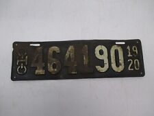 1 Vtg Antique 1920 Ohio License Plate #464190 Metal 15.75