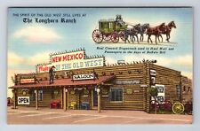 Moriarty NM-New Mexico, The Longhorn Ranch, Museum Old West Vintage Postcard picture