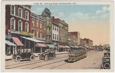 Vintage Postcard, High St., looking East, Portsmouth VA picture