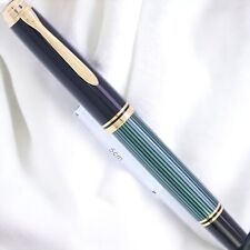 Pelikan Souveran M800 Black & Green Stripe 18C Fountain Pen M Nib picture