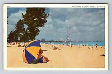 Chicago IL-Illinois, Montrose Wilson Beach Vintage Souvenir Postcard picture