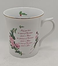 Vtg Papel Coffee Mug Tea Cup Japan Xmas berry and Holly  picture