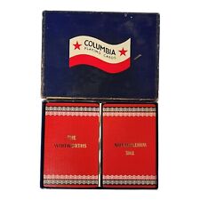 Vintage Columbia Playing Cards Dual Deck - The Whitworths - Original Box NOS picture