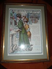Women's Coca-Cola Original Framed 1907 Advertisement. picture