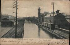 1905 Shelton,CT Canal and Factories along Housatonic RIver Fairfield County picture