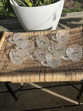 Vtg Punch Cups Imperial Glass Broken Arches Disc Pattern -Set of 9 Replacement picture