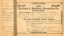 Portland and Boothbay Steamboat Co. - Stock Certificate - Shipping Stocks picture