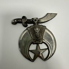 Vintage Cast Metal Freemasons Shriner Badge/Emblem for Bumper License Plate picture