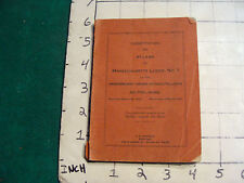 Constitution & by-laws of Mass. Lodge NO 1 ODD FELLOWS milton Mass, 1941 picture