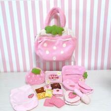 Mother Garden Cutie Strawberry Small Items Outing Set Pink Bag Case Snack Money picture