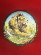 Bilston & Battersea English Enamels Lion Trinket Box picture