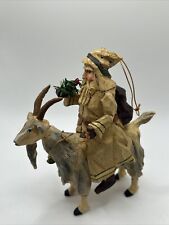 Santa Riding Goat Rawson House Of Hatten H Of H Rare Ornament 5 1/2” Tall picture