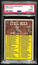 1962 Topps Civil War News #88 Checklist PSA 5 EX (MK) Marked 7067 picture