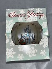 Vintage Christmas Season's Greetings Disney Castle Ornament 1987 picture