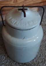 Antique Western Weir Stoneware Crock with Locking Lid picture