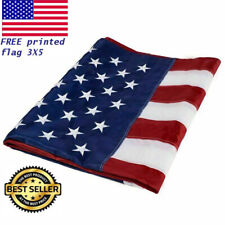 3'x5' ft American Flag Sewn Stripes Embroidered Stars Brass Grommets USA US U.S. picture