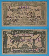 1940s Philippines CAGAYAN 5 Centavos ~ VF ~ WWII Emergency Note ~ CAG-141 /37 picture