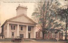 WEST HARTFORD, CT ~ TOWN HALL & NW LIBRARY ALBERTYPE PUB HAND COLORED PC 1920s picture