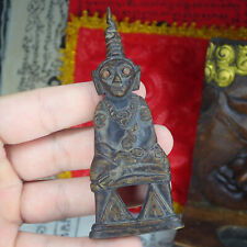 Phra Chai Ngang / BuchaNgang Old Buddha Statue / Buddhism Talisman Rare Brass picture