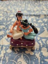 Disney Jasmine & Aladdin Magic Carpet Bejeweled Hinged Trinket Box Figurine picture