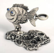 Fish Figurine Pen Holder on Coral Bay Reef Table Decoration Office Desk Blue Eye picture