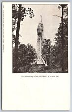 Warren Pennsylvania~Shooting of an Oil Well~c1905 B&W Postcard picture