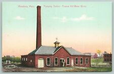 Amesbury Massachusetts~Powow Hill Water Works Pumping Station~Workers@ Door~1910 picture