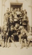 Vintage Photo 1930s Young Men YMCA Pet Day B.S. A  Cub Scouts Dogs  picture