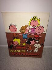 Vintage 1978 Peanuts Portfolio Pocket Folder Snoopy & Charlie Brown Made in USA picture