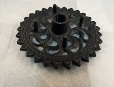 Antique Round Ornate Black Cast Iron Robert Emig Candle Holder 1489 picture