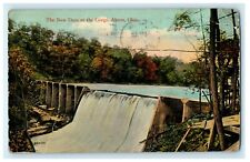 1915 Water Flowing at The New Dam at Gorge, Akron Ohio OH Antique Postcard picture