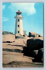 Peggy's Cove-Nova Scotia, Peggy's Cove Lighthouse, Antique Vintage Postcard picture
