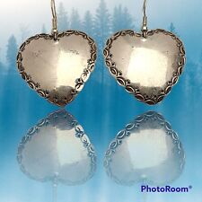 Amazing navajo Kathy LeeThomas Sterling Silver heart Design hook Earrings   picture