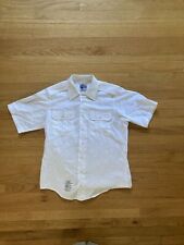 Men’s Defense Logistic Agency Short Sleeve White Dress Shirt, 15-1/2 C picture