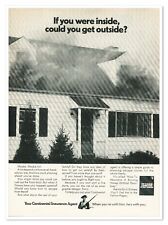 Print Ad Continental Insurance House Fire Safety Vintage 1972 Advertisement picture
