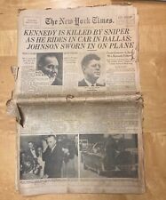 KENNEDY KILLED BY SNIPER NYT 11/23/1963 picture