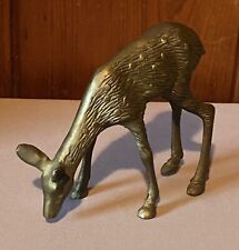 Vintage Brass Deer Collectible Animal Figurine picture