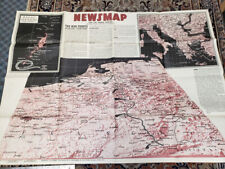 October 1944 WWII Battle News Wall Map Germany Japan Peleliu Italy 48x36