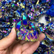 30g Natural Aura Rainbow Quartz Titanium Bismuth Crystal Cluster Healing Stone picture
