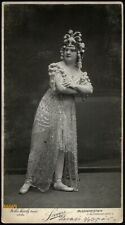 larger size antique Cabinet Card, actress KOÓS Margit in strange costume, 1910's picture