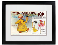The Yellow Kid Brand Cigar Tobacco Box Retro Label Matted & Framed Picture Photo picture